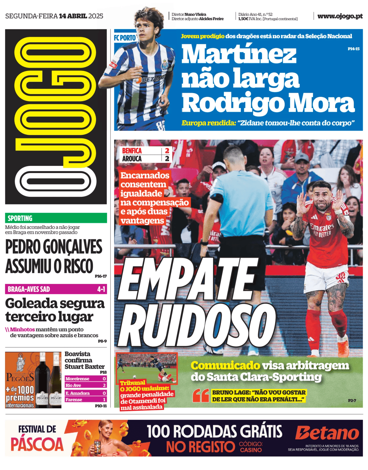 Prima-pagina-O-Jogo-oggi-edizione-di-oggi-20250414