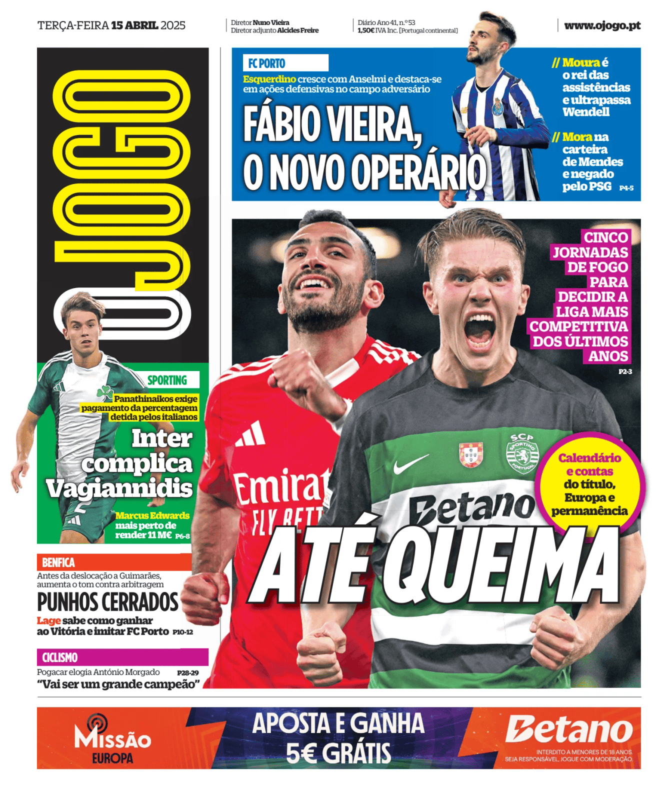 Prima-pagina-O-Jogo-oggi-edizione-di-oggi-20250415