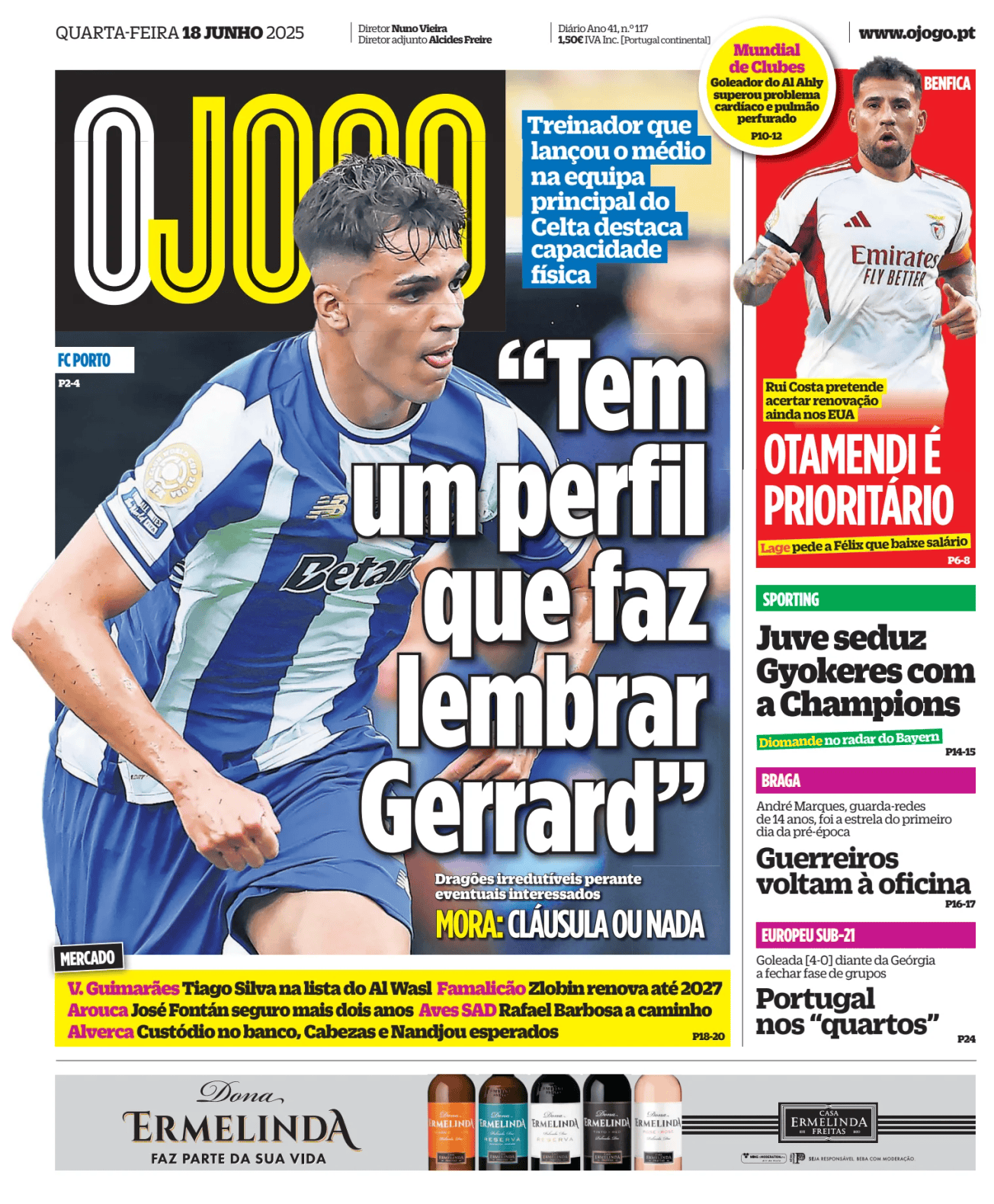 Prima-pagina-O-Jogo-oggi-edizione-di-oggi-20250618