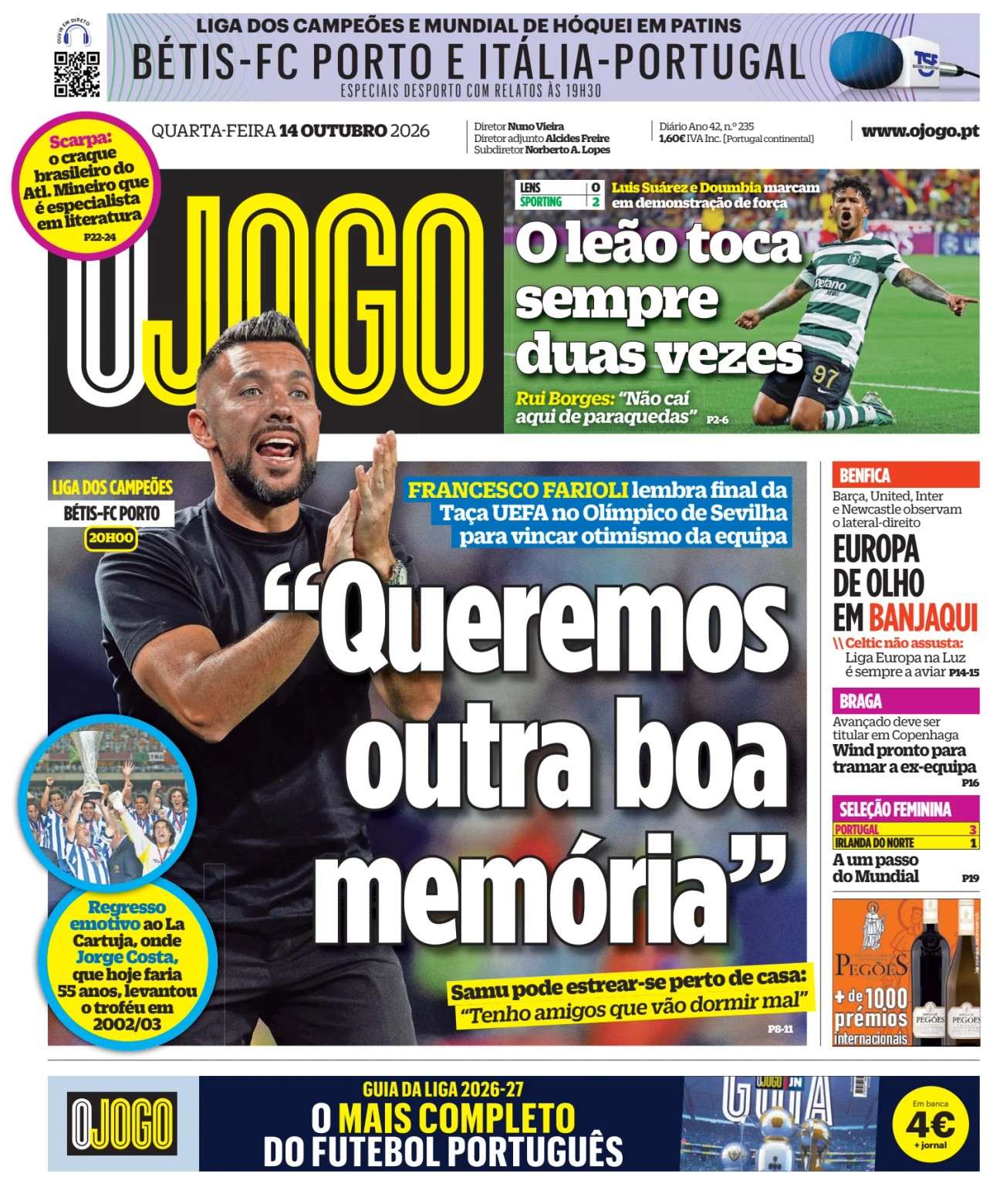 Prima-pagina-O-Jogo-oggi-edizione-di-oggi-20261014