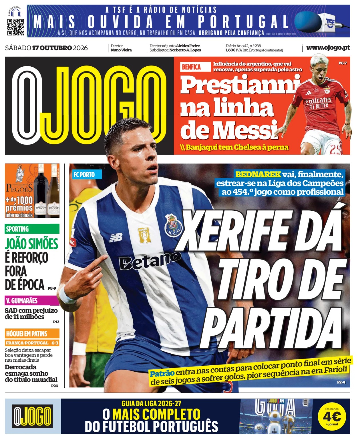 Prima-pagina-O-Jogo-oggi-edizione-di-oggi-20261017