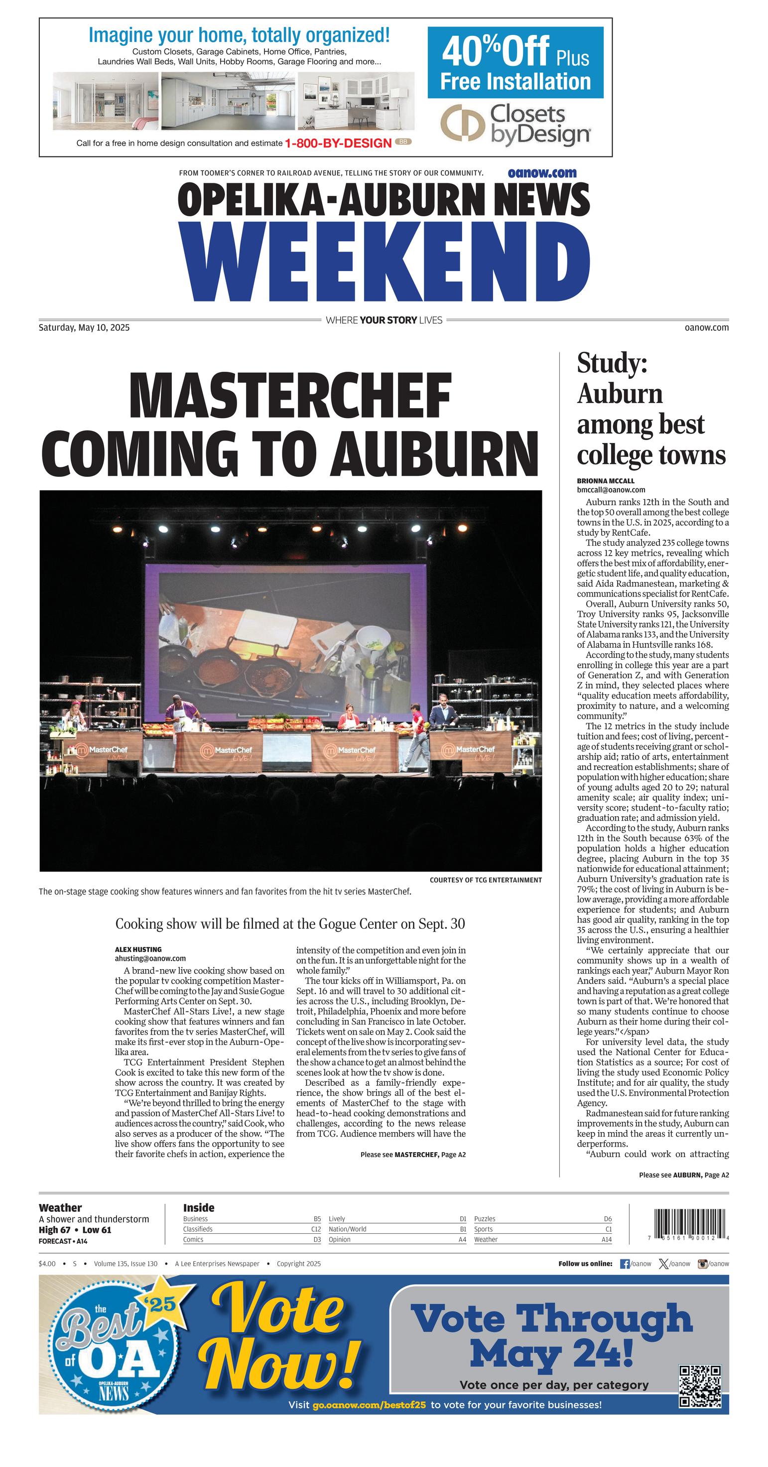 Prima-pagina-Opelika-Auburn-News-oggi-edizione-di-oggi-20250510