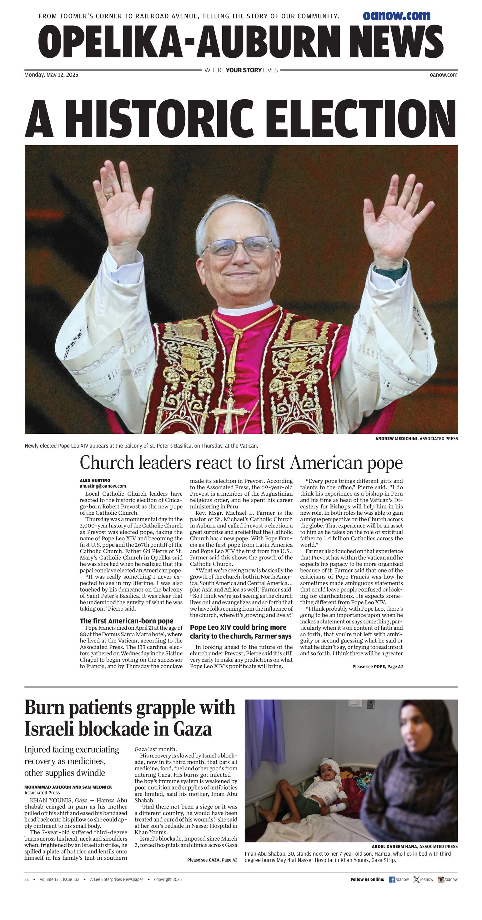 Prima-pagina-Opelika-Auburn-News-oggi-edizione-di-oggi-20250512