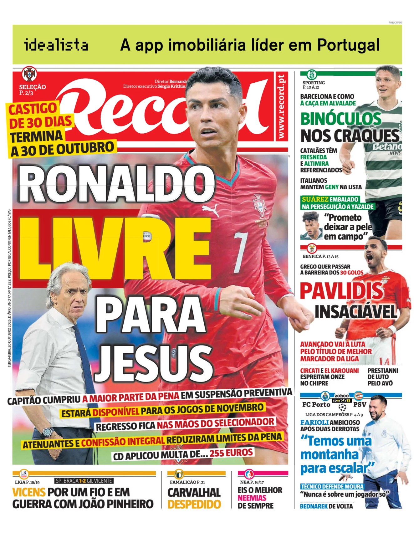 Prima-pagina-Record-oggi-edizione-di-oggi-20261020