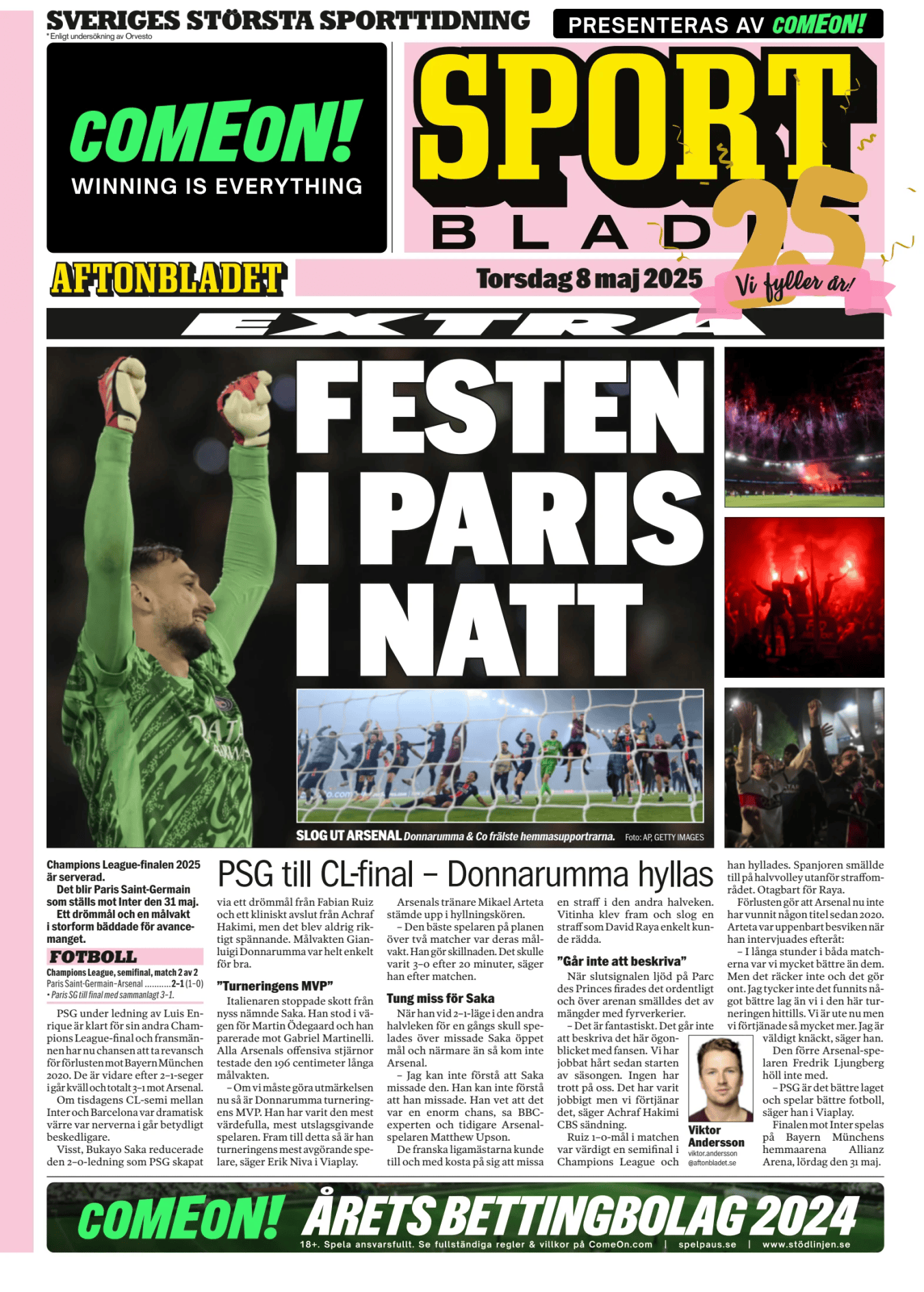 Prima-pagina-Sportbladet-oggi-edizione-di-oggi-20250508