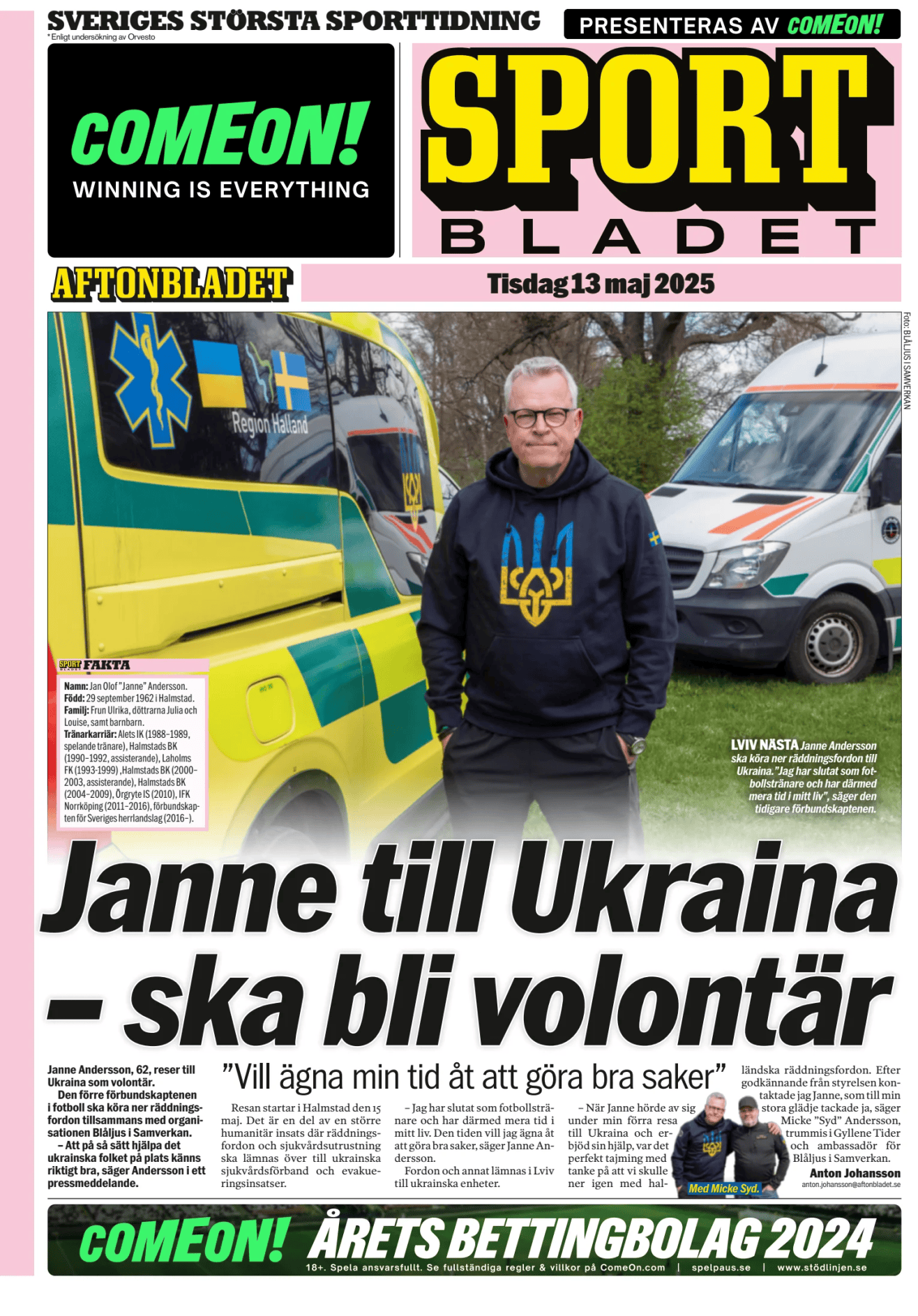 Prima-pagina-Sportbladet-oggi-edizione-di-oggi-20250513