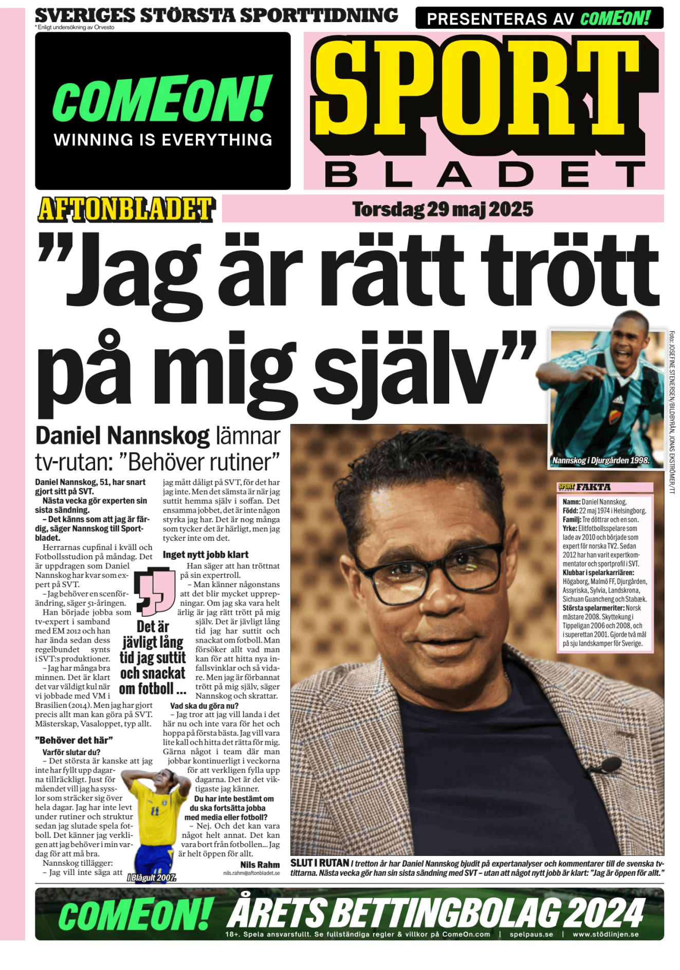 Prima-pagina-Sportbladet-oggi-edizione-di-oggi-20250529