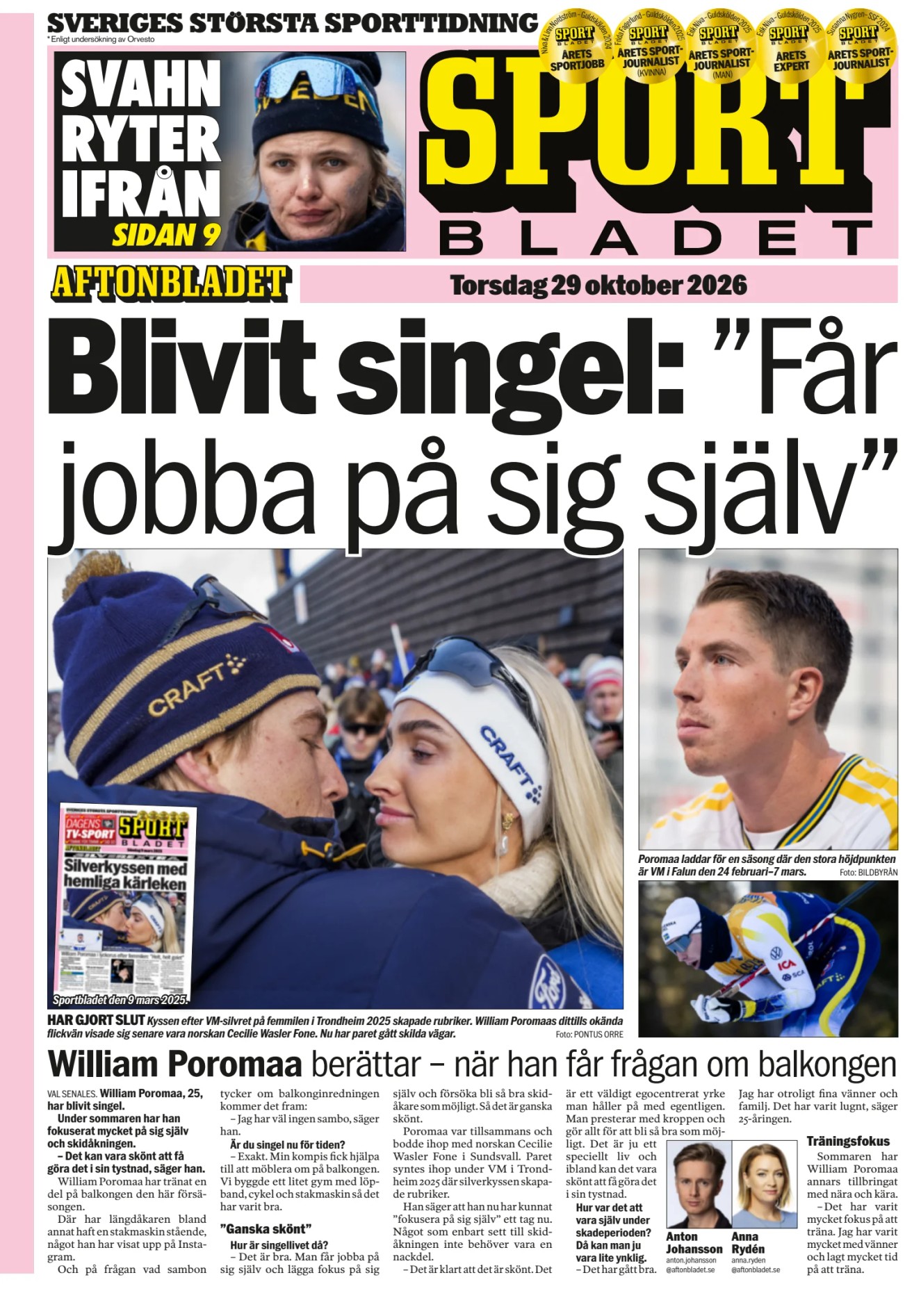 Prima-pagina-Sportbladet-oggi-edizione-di-oggi-20261029