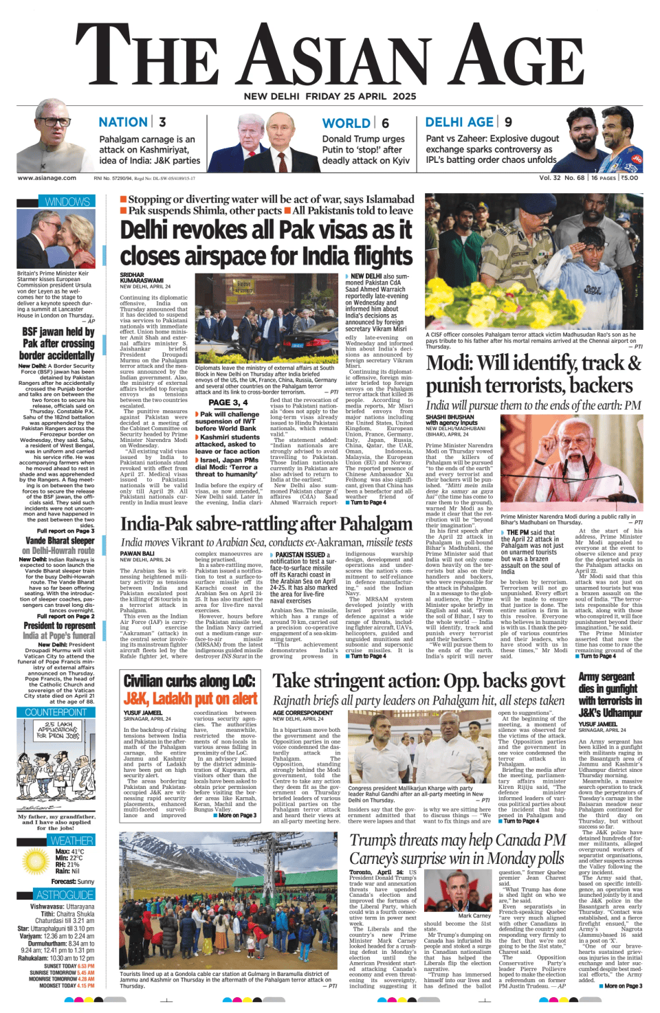 Prima-pagina-The-Asian-Age-oggi-edizione-di-oggi-20250425