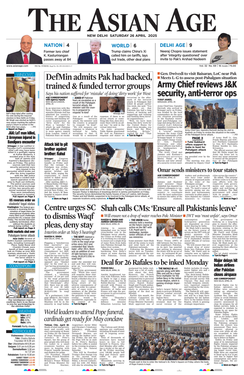 Prima-pagina-The-Asian-Age-oggi-edizione-di-oggi-20250426