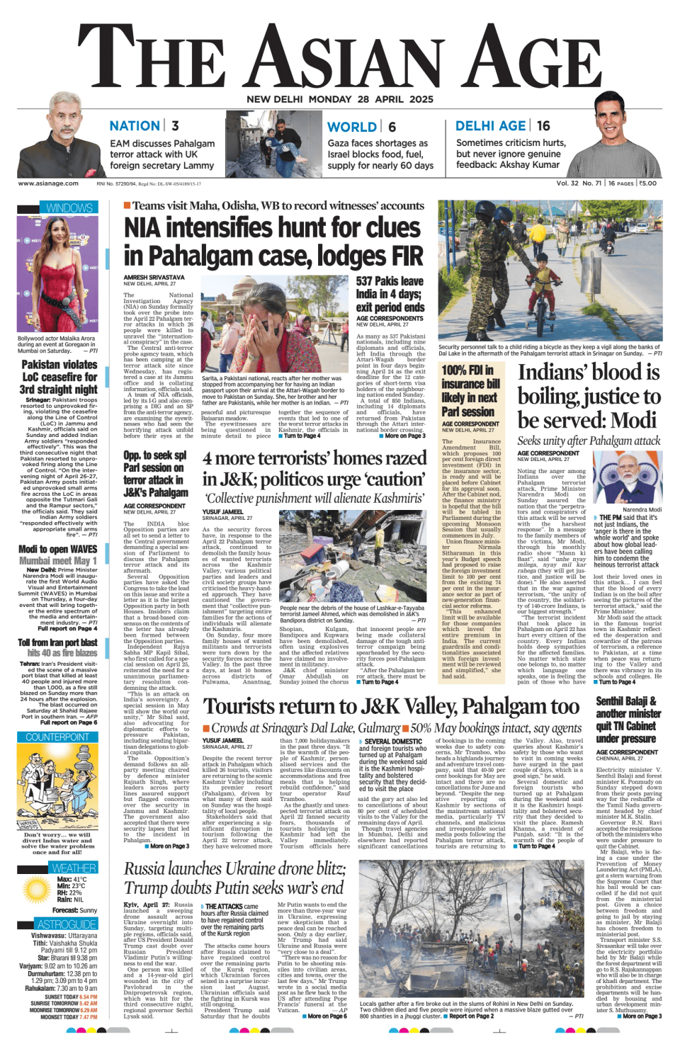 Prima-pagina-The-Asian-Age-oggi-edizione-di-oggi-20250428