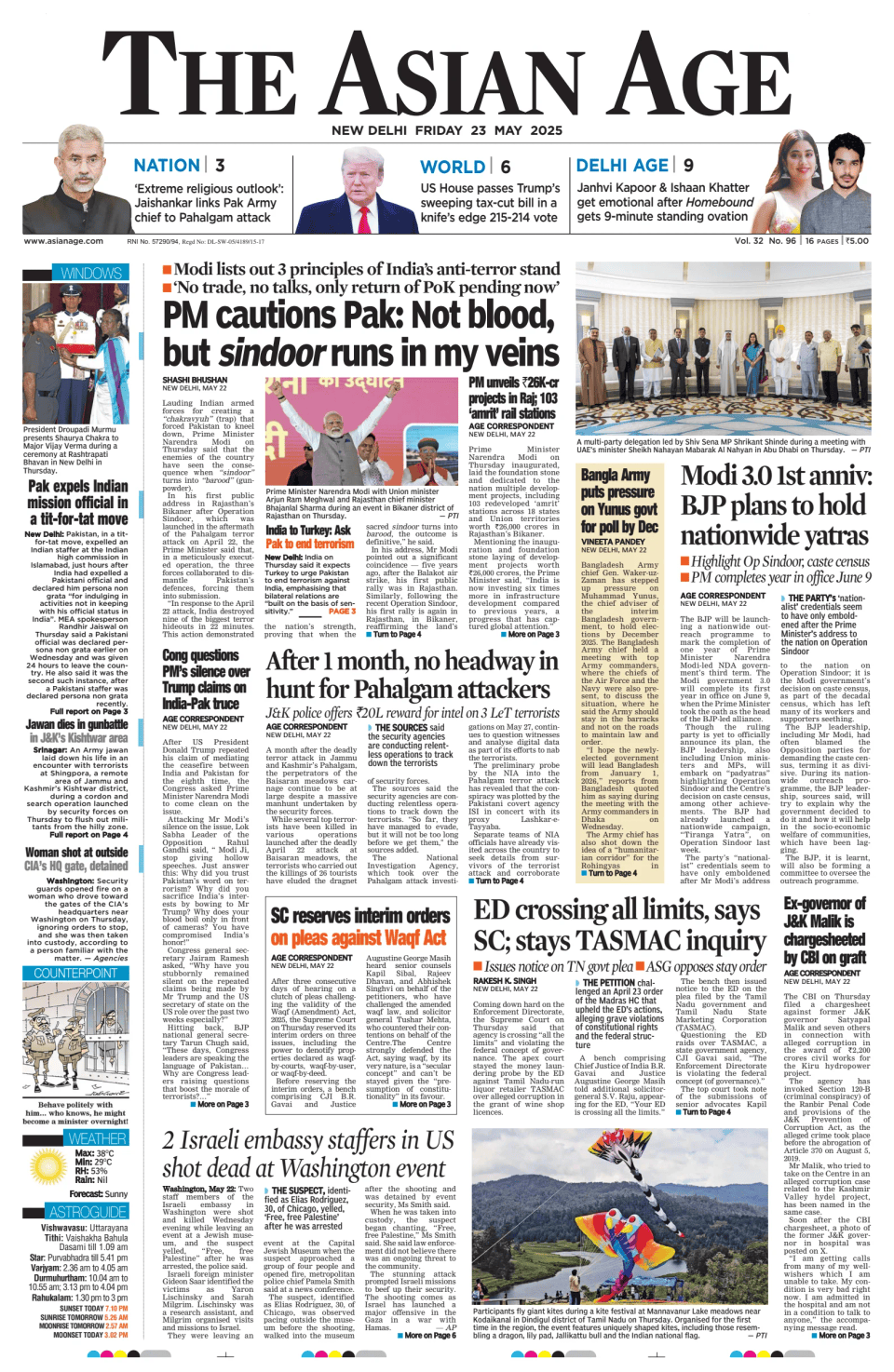 Prima-pagina-The-Asian-Age-oggi-edizione-di-oggi-20250523