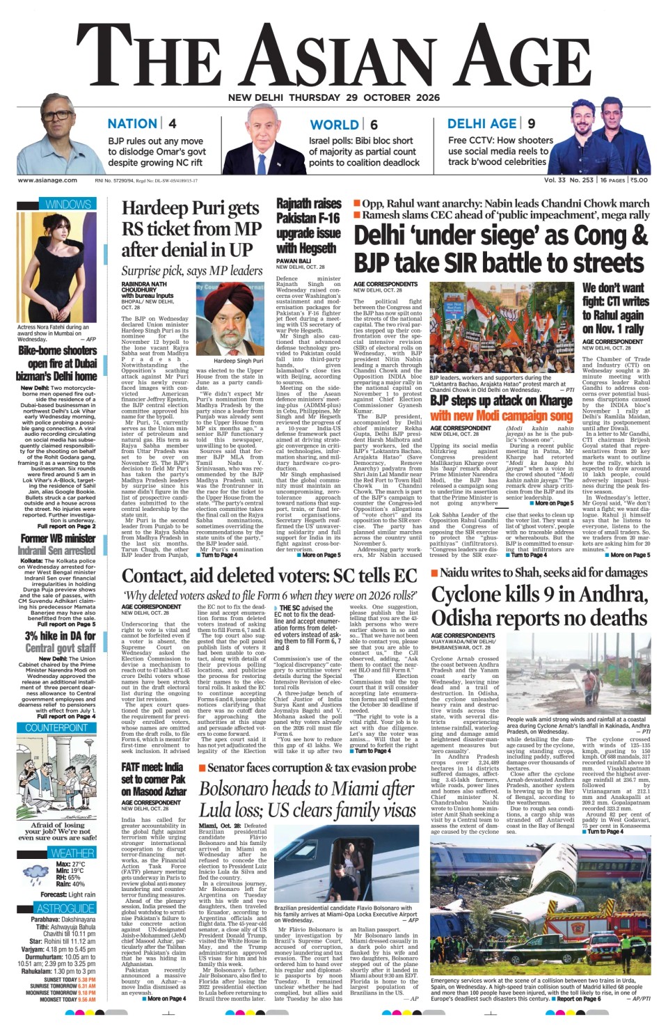 Prima-pagina-The-Asian-Age-oggi-edizione-di-oggi-20261029