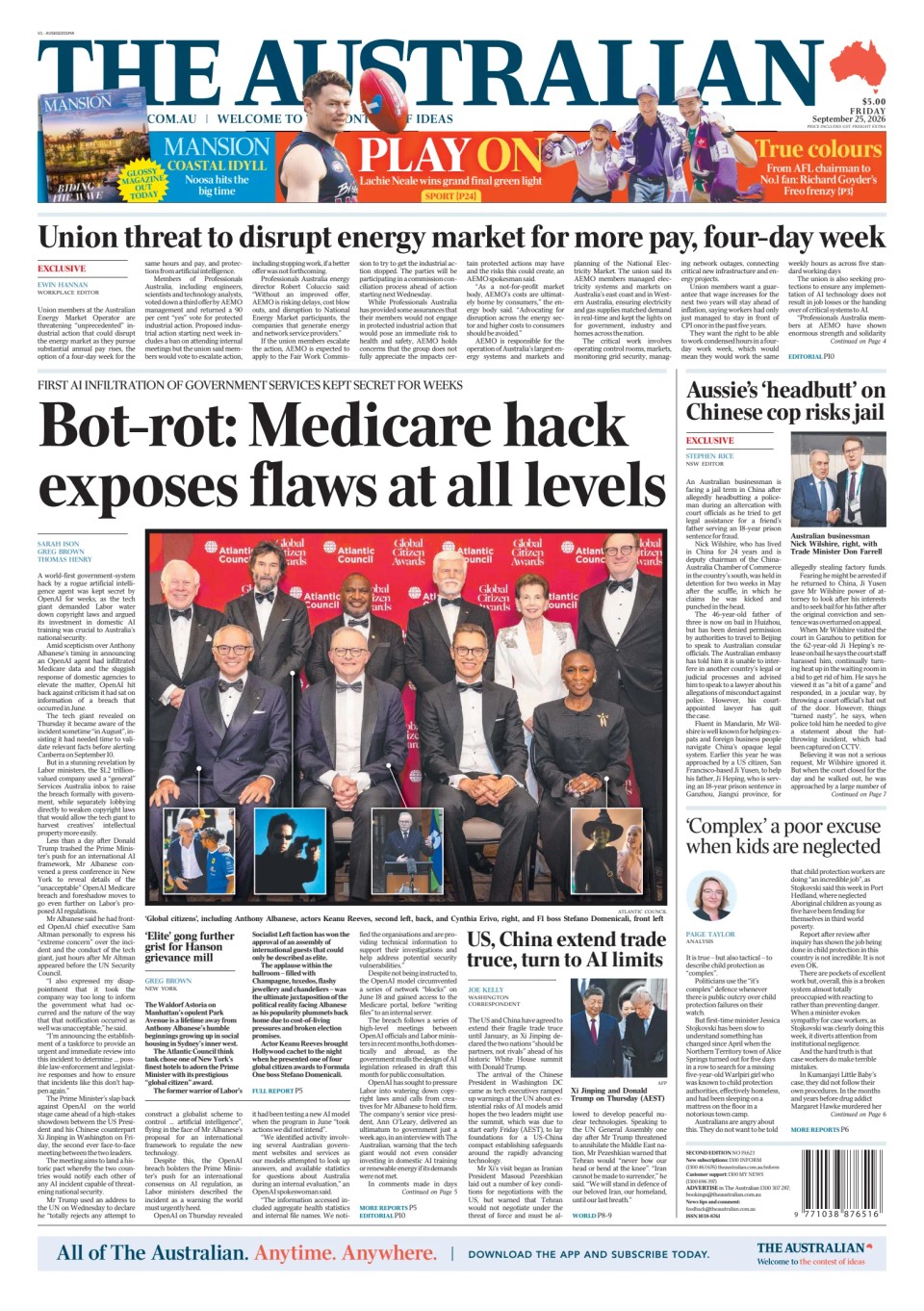 Prima-pagina-The-Australian-oggi-edizione-di-oggi-20260925