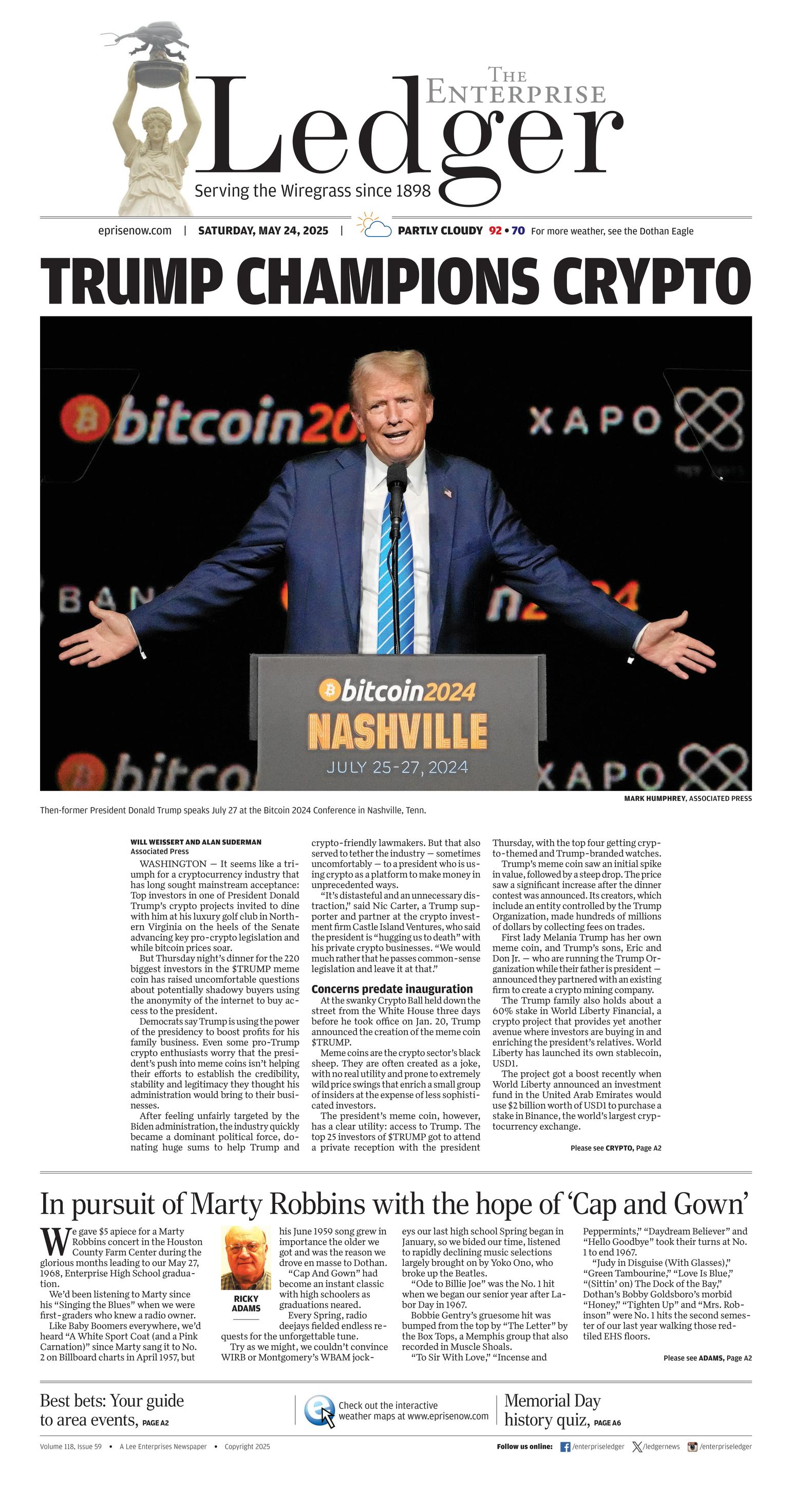 Prima-pagina-The-Enterprise-Ledger-oggi-edizione-di-oggi-20250524