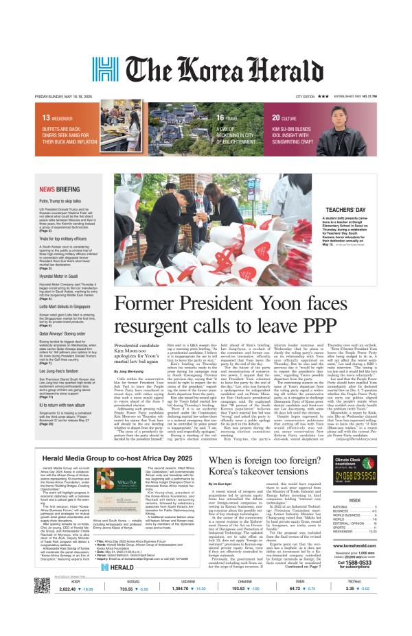 Prima-pagina-The-Korea-Herald-oggi-edizione-di-oggi-20250516