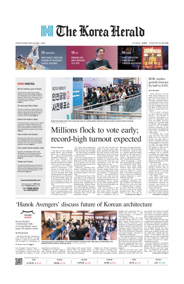 Prima-pagina-The-Korea-Herald-oggi-edizione-di-oggi-20250530