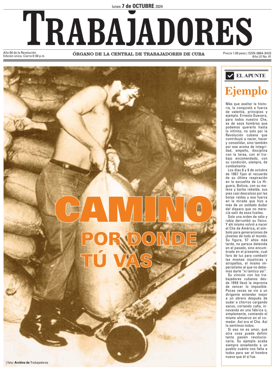Prima-pagina-Trabajadores-oggi-edizione-di-oggi-20241007
