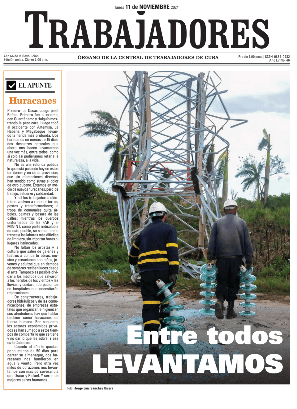 Prima-pagina-Trabajadores-oggi-edizione-di-oggi-20241111