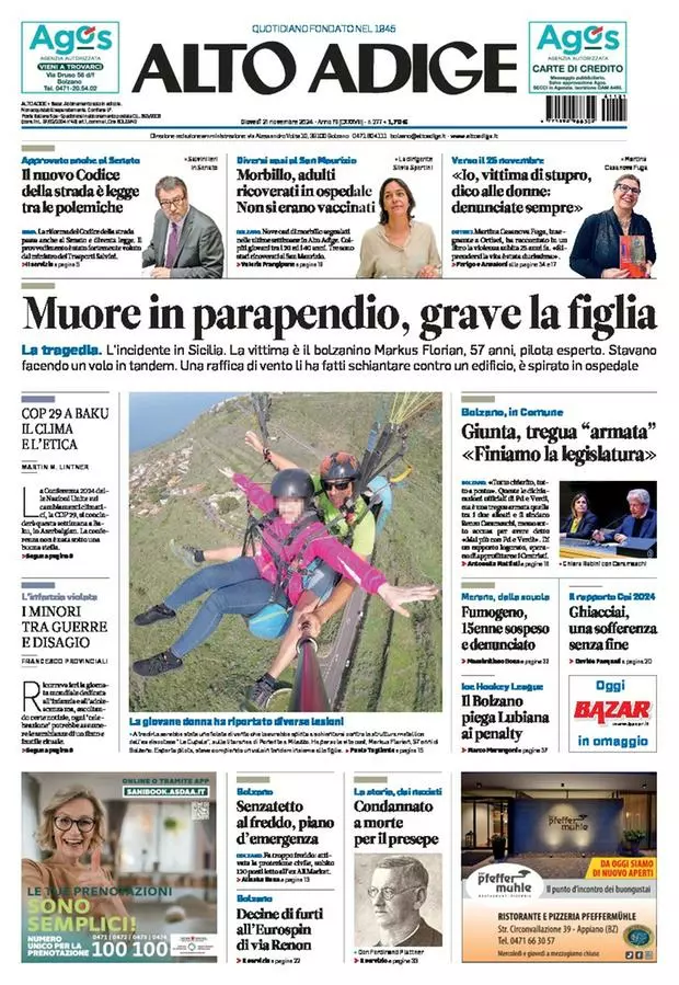 Prima-pagina-alto_adige-edizione-di-oggi-2024-11-21