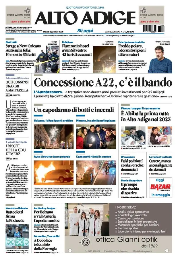 Prima-pagina-alto_adige-edizione-di-oggi-2025-01-02