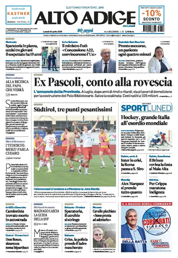Prima-pagina-alto_adige-edizione-di-oggi-2025-04-28