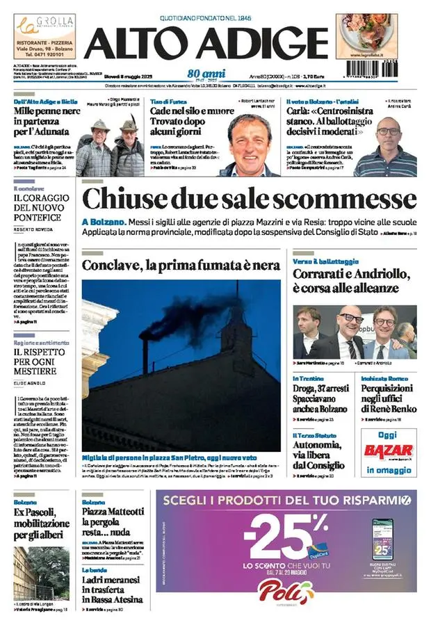 Prima-pagina-alto_adige-edizione-di-oggi-2025-05-08