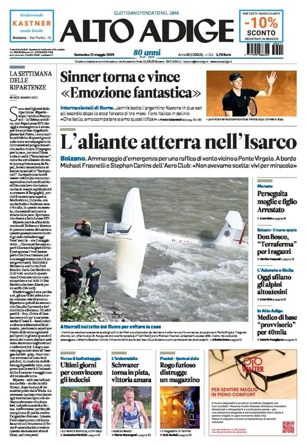 Prima-pagina-alto_adige-edizione-di-oggi-2025-05-11