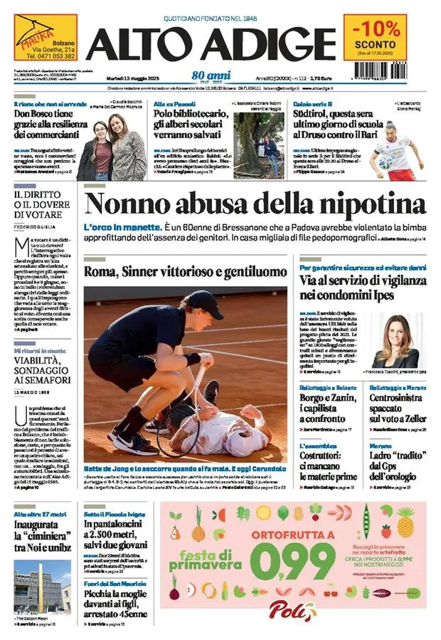 Prima-pagina-alto_adige-edizione-di-oggi-2025-05-13
