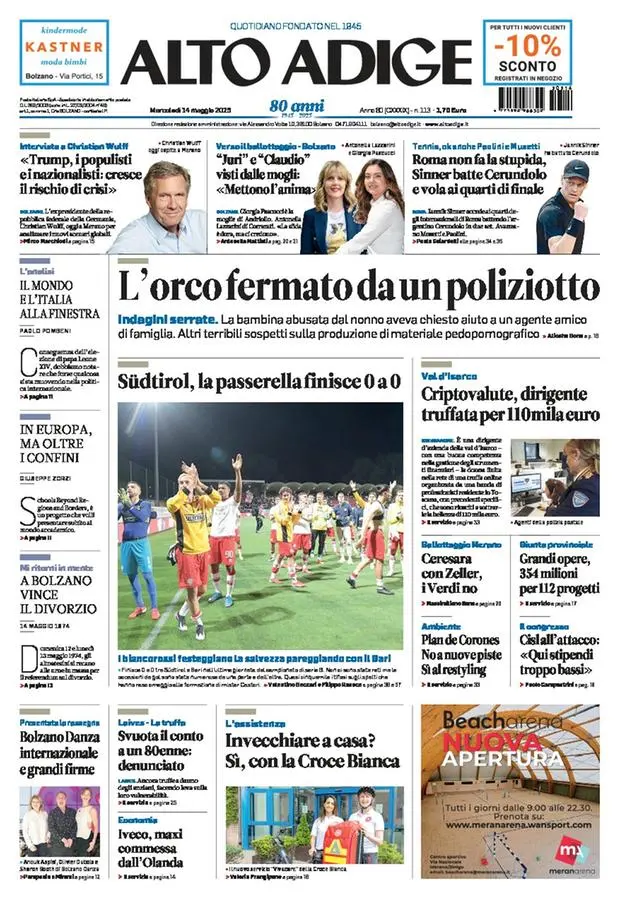 Prima-pagina-alto_adige-edizione-di-oggi-2025-05-14