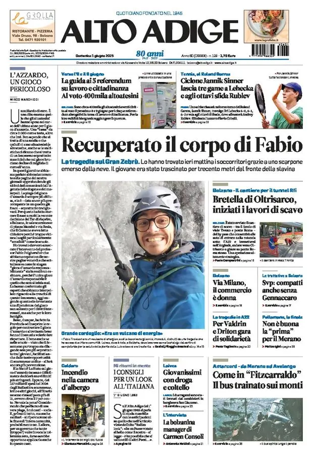 Prima-pagina-alto_adige-edizione-di-oggi-2025-06-01