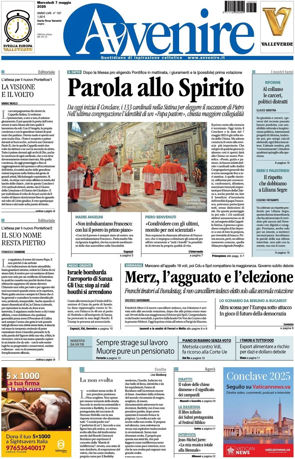 Prima-pagina-avvenire-edizione-di-oggi-07-05-2025