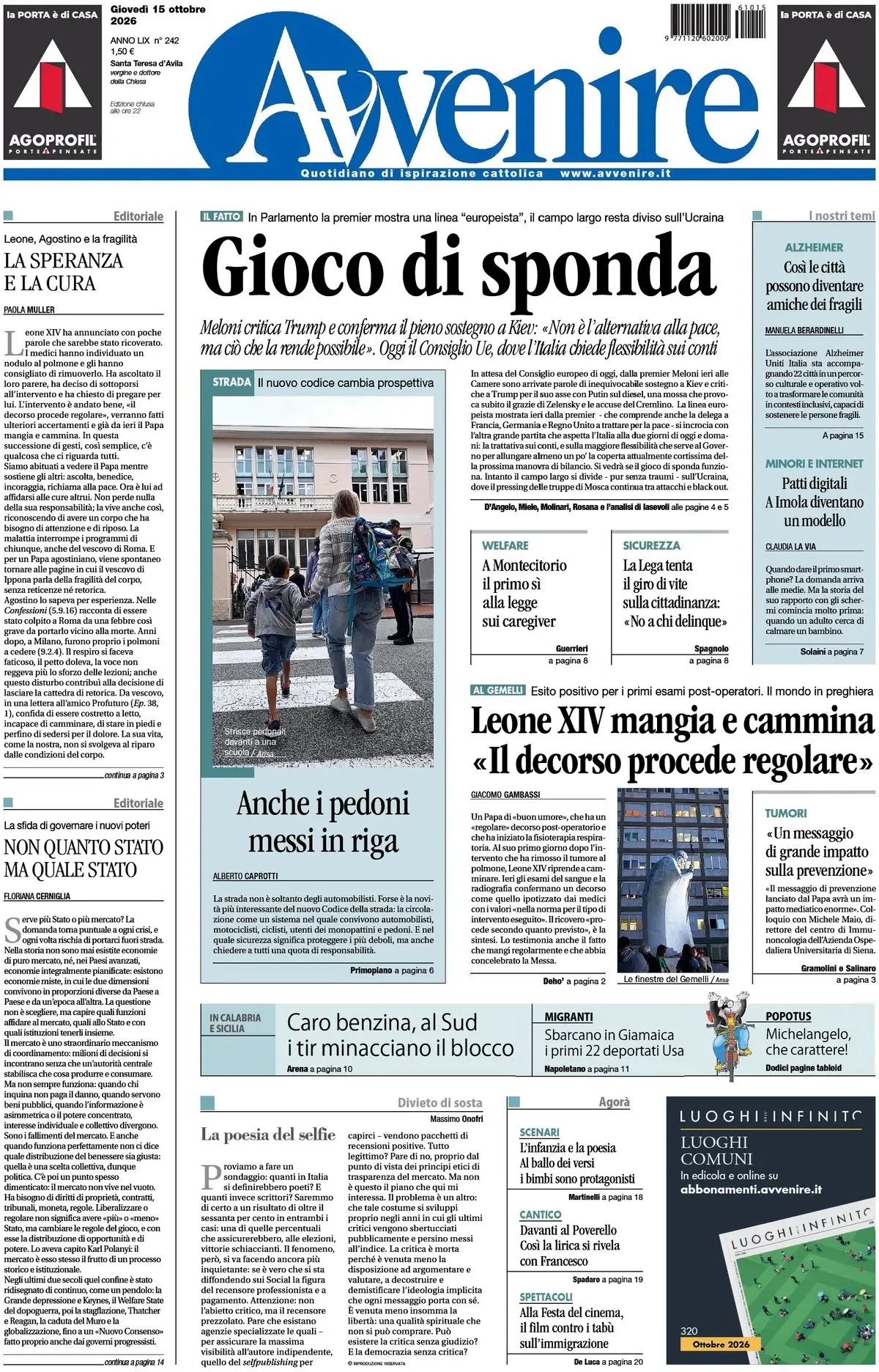 Prima-pagina-avvenire-edizione-di-oggi-15-10-2026