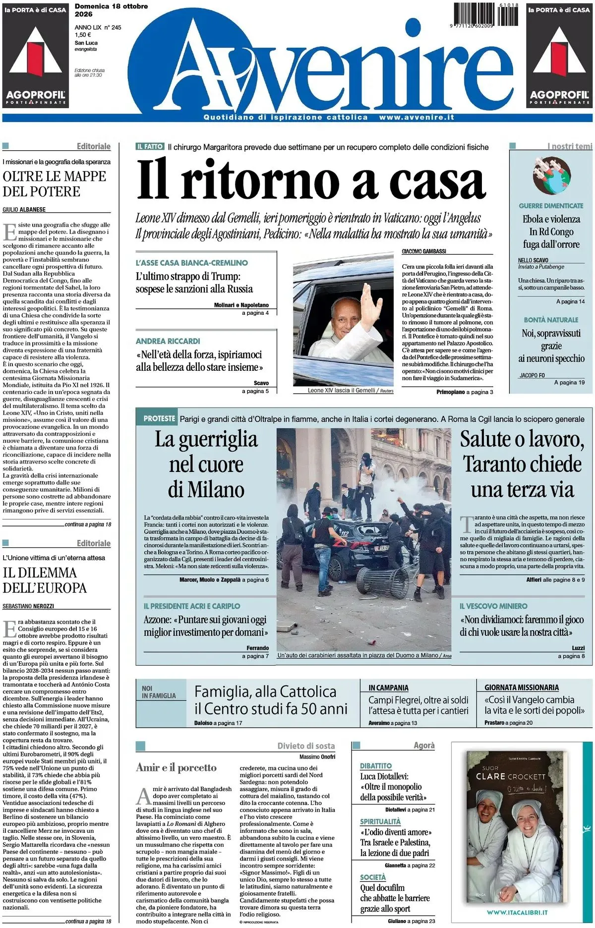 Prima-pagina-avvenire-edizione-di-oggi-19-10-2026