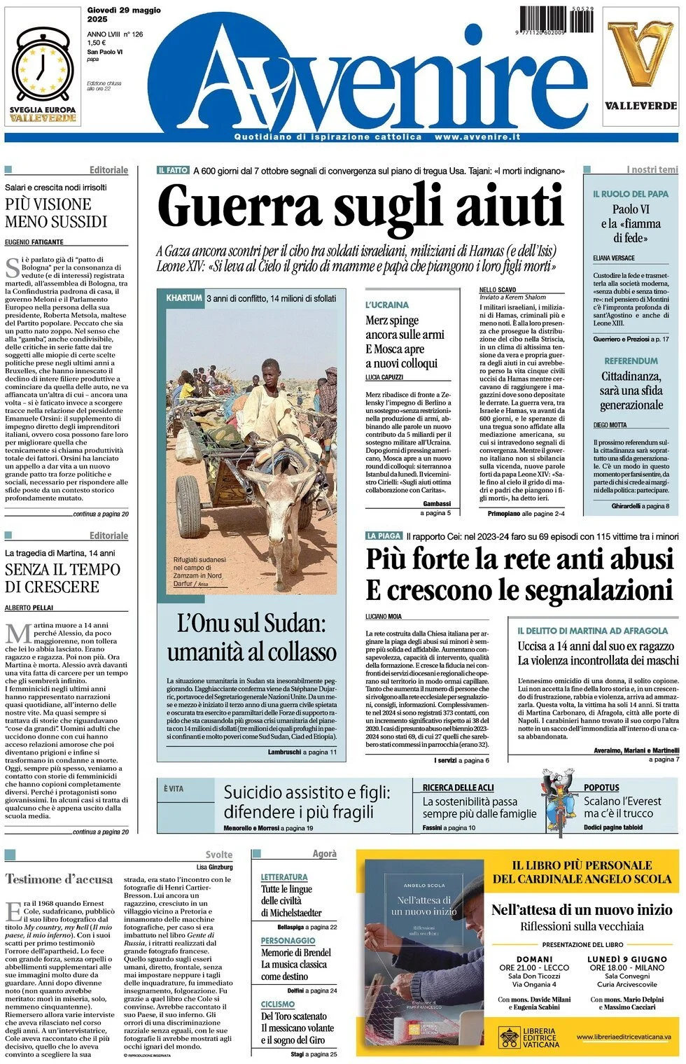Prima-pagina-avvenire-edizione-di-oggi-29-05-2025