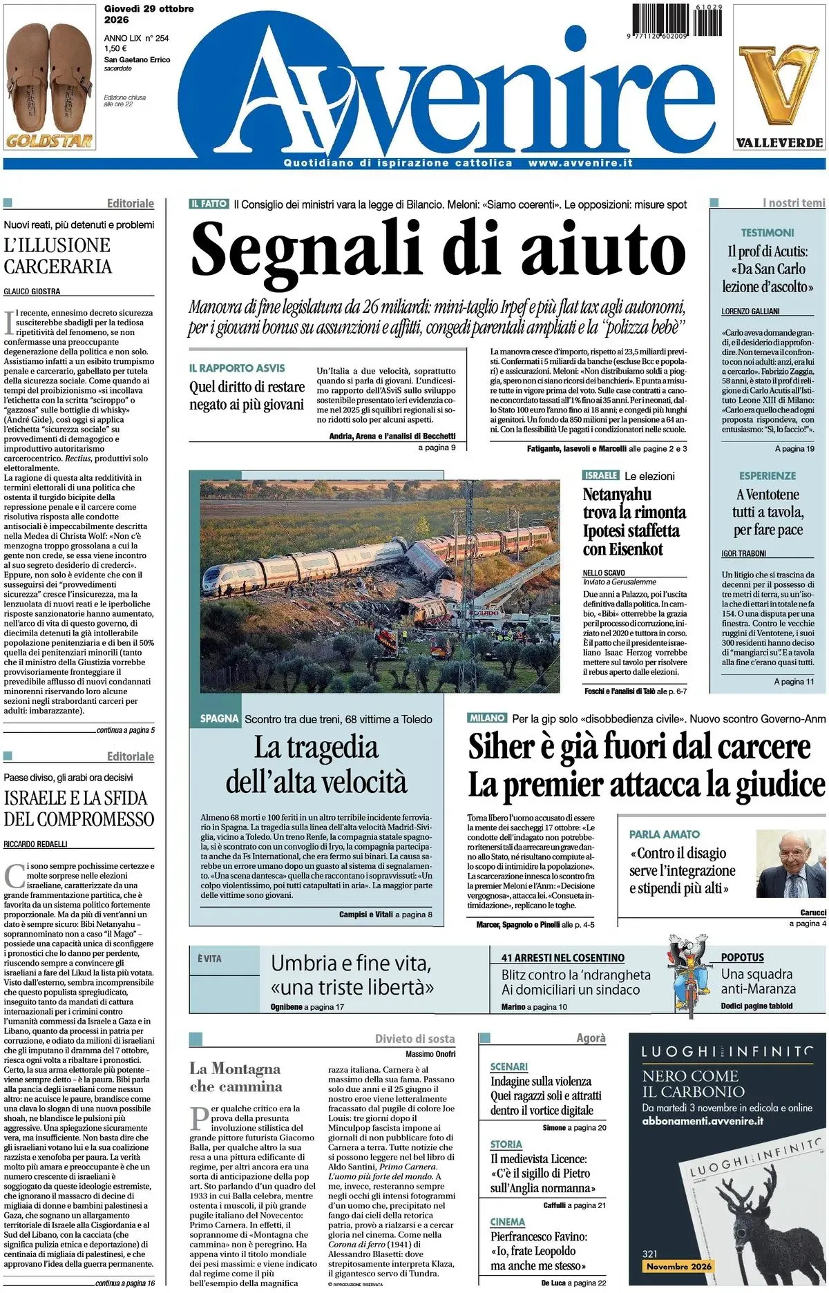 Prima-pagina-avvenire-edizione-di-oggi-29-10-2026