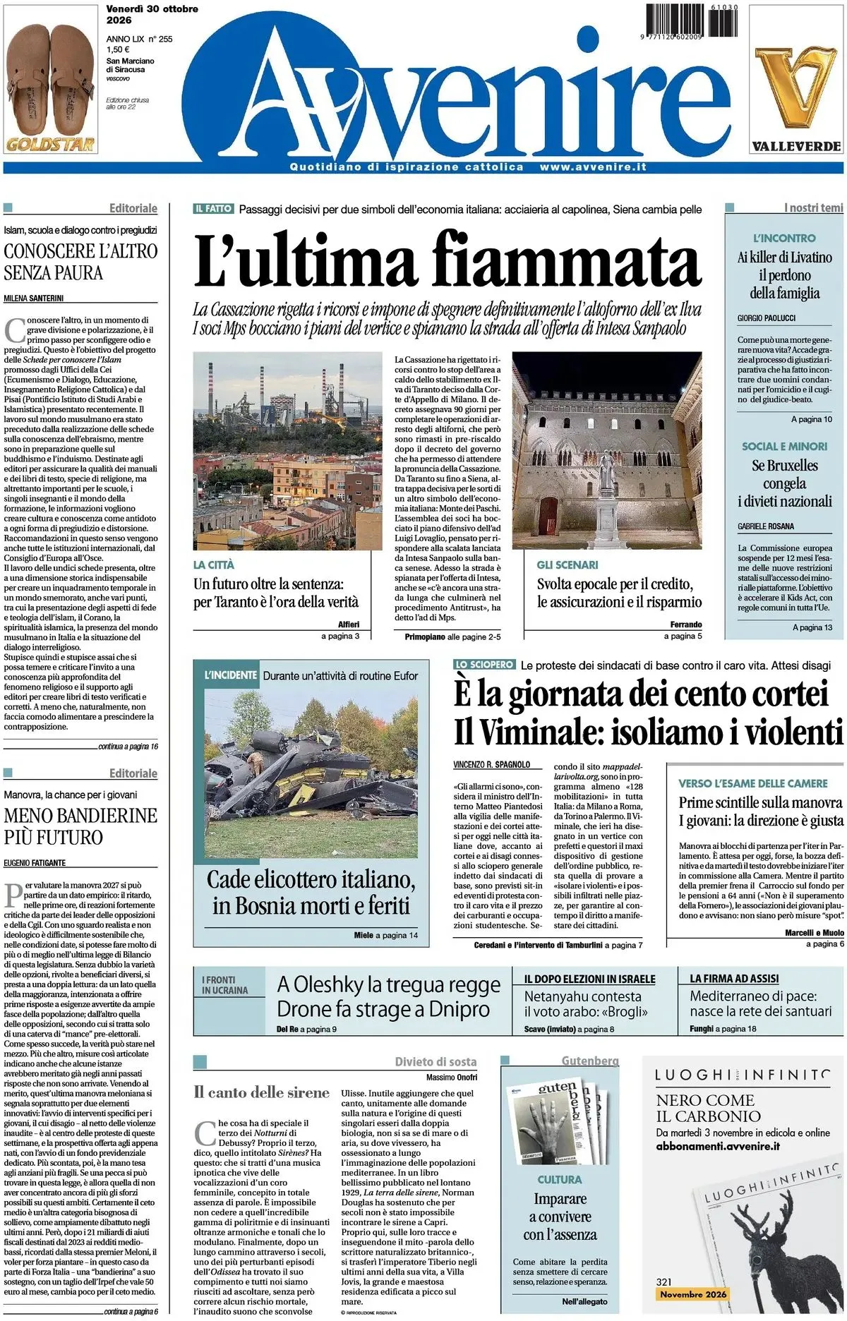Prima-pagina-avvenire-edizione-di-oggi-30-10-2026