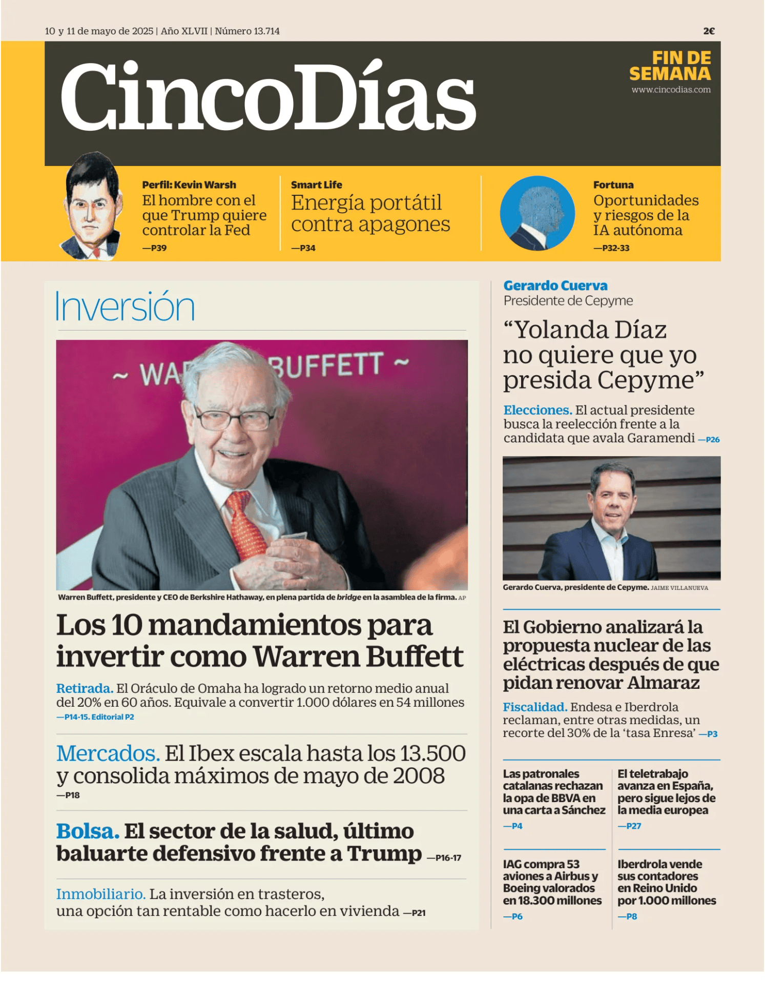 Prima-pagina-cinco-dias-oggi-edizione-di-oggi-20250510