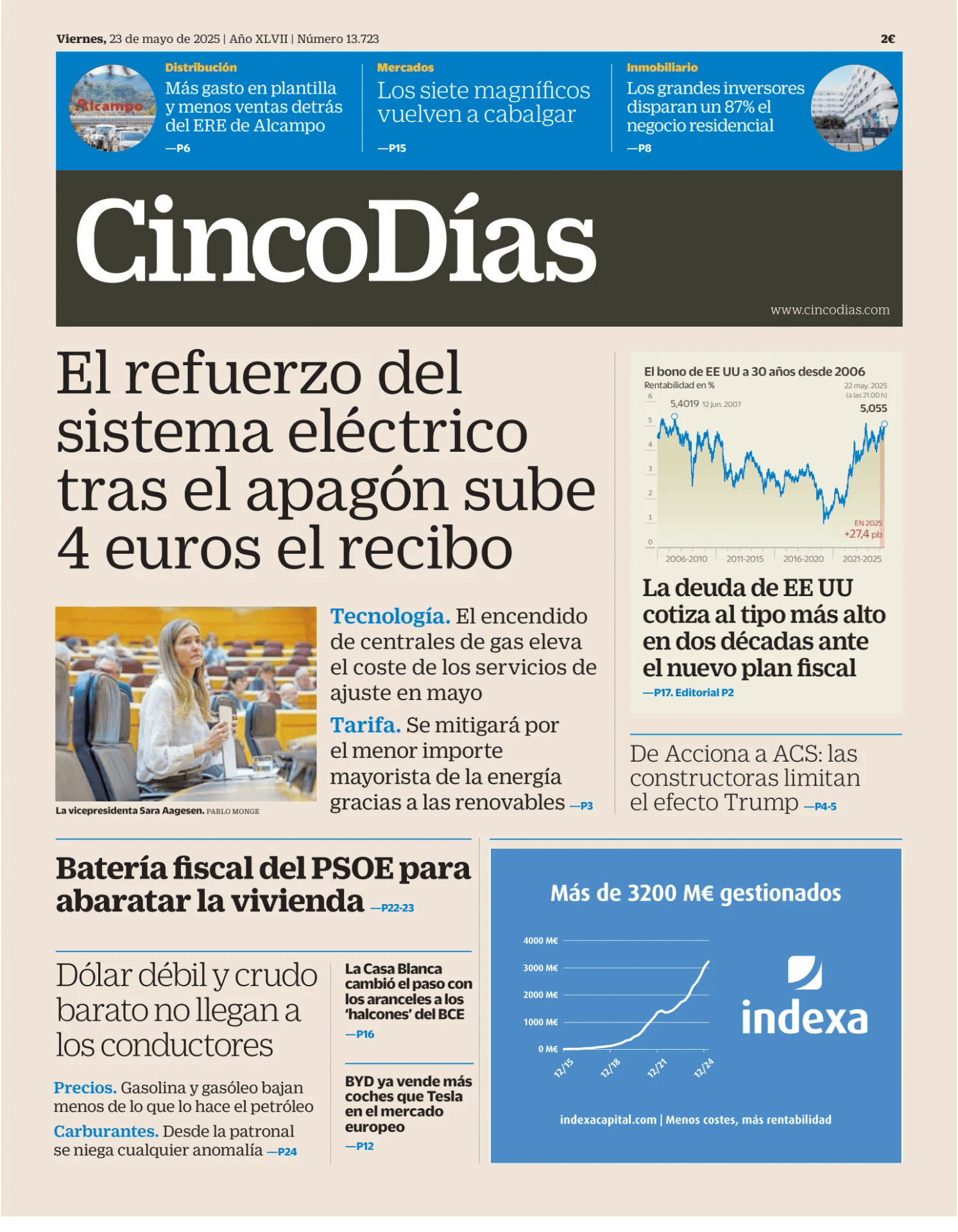 Prima-pagina-cinco-dias-oggi-edizione-di-oggi-20250523