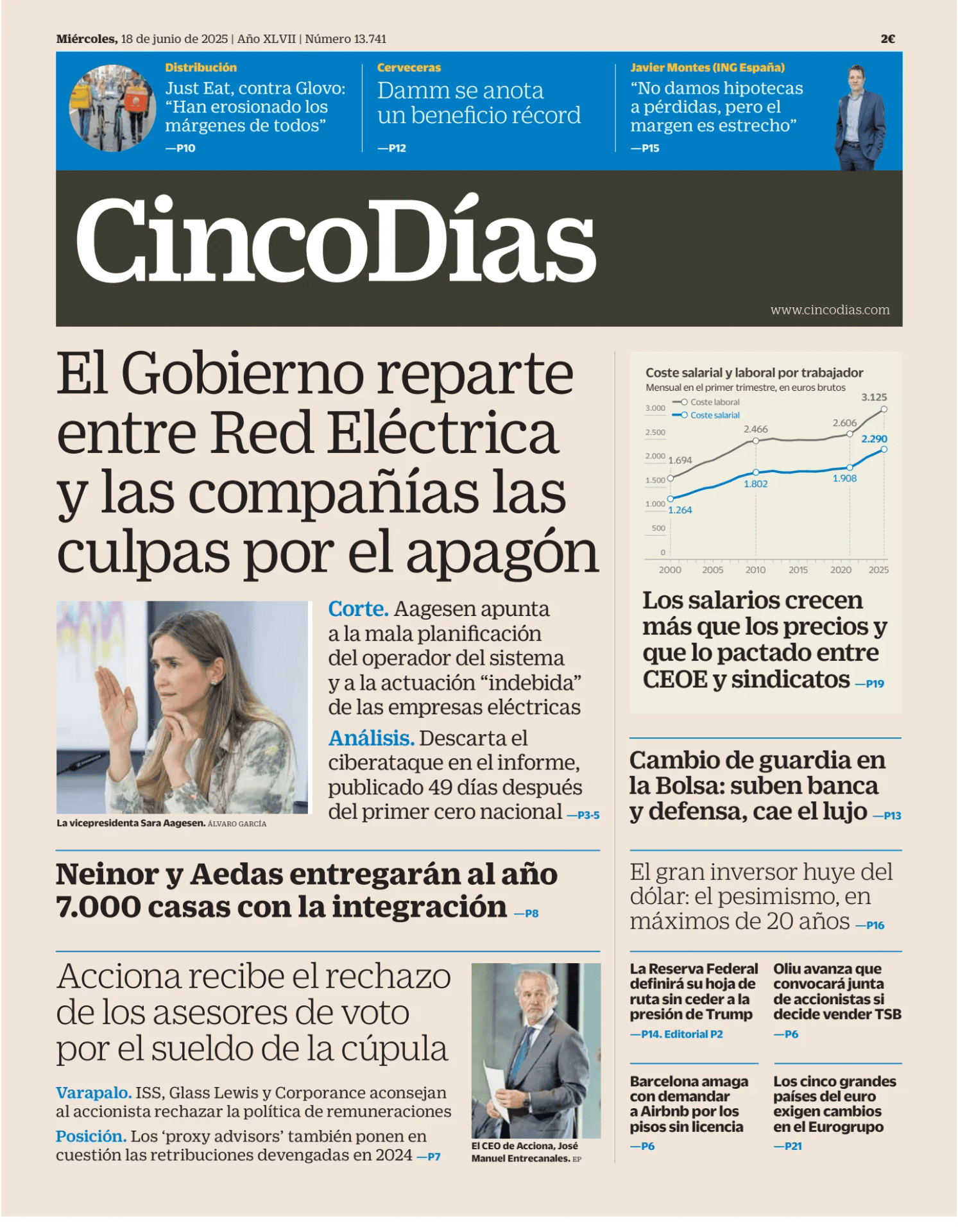 Prima-pagina-cinco-dias-oggi-edizione-di-oggi-20250618