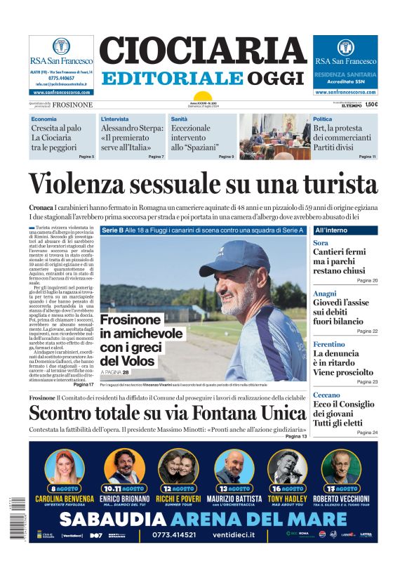 Prima-pagina-ciociaria-editoriale-oggi-edizione-del-20240721
