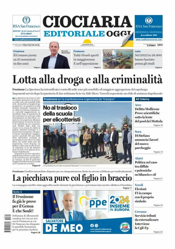 Prima-pagina-ciociaria-editoriale-oggi-edizione-del-20240324