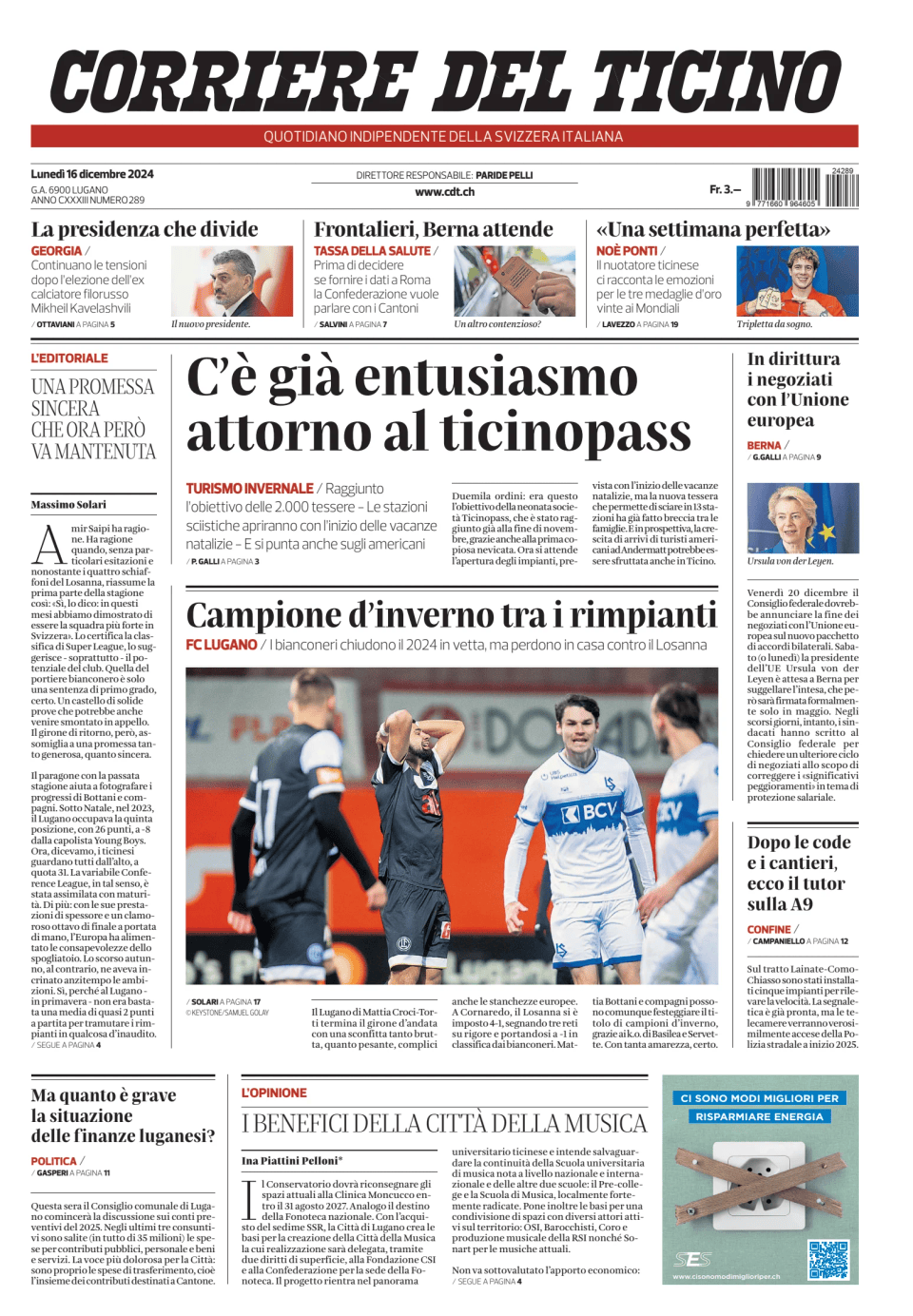Prima-pagina-corriere-del-ticino-oggi-edizione-di-oggi-20241216