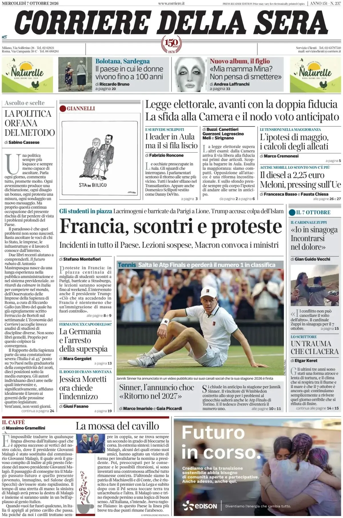 Prima-pagina-corriere-della-sera-edizione-di-oggi-07-10-2026