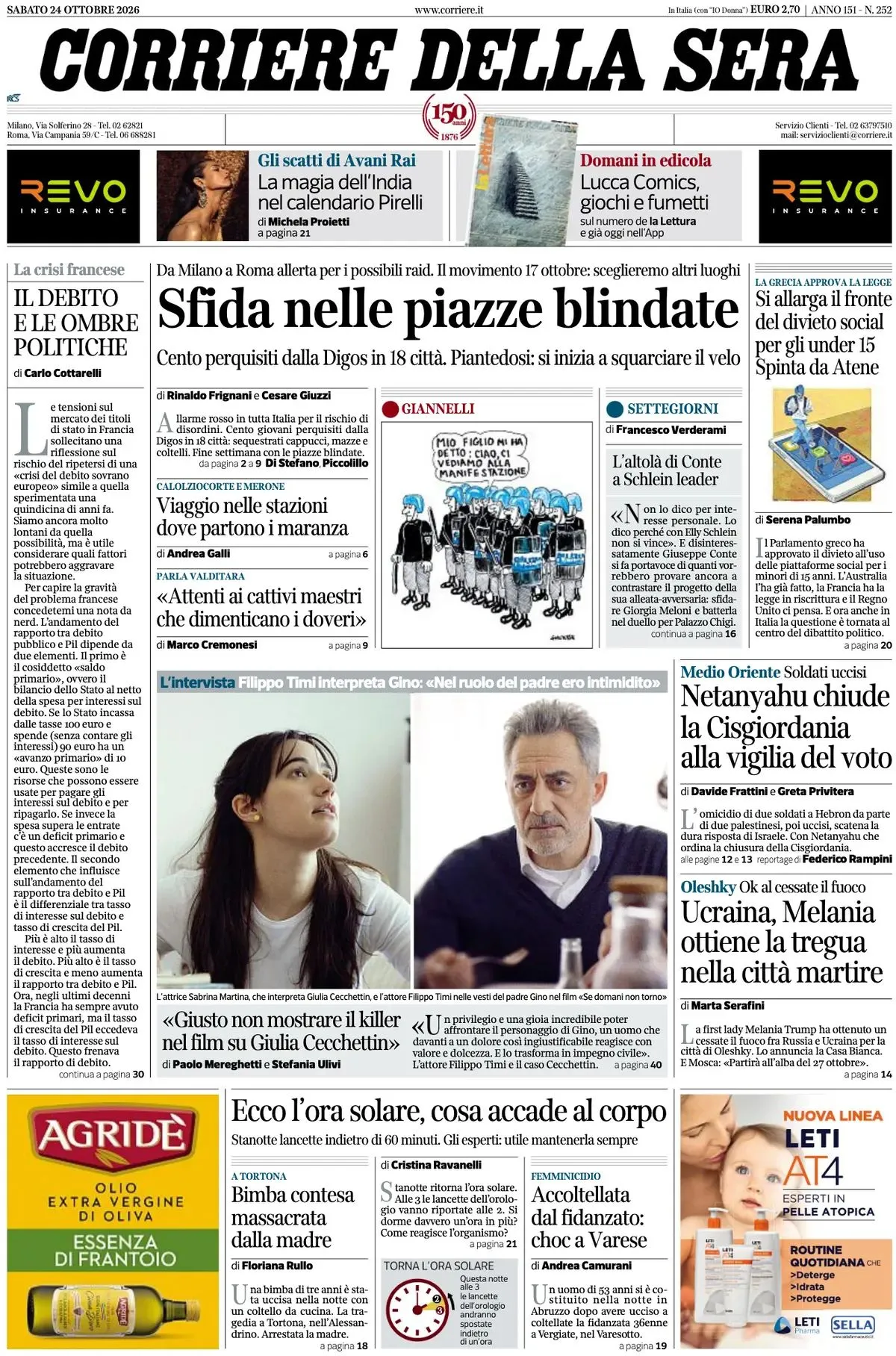 Prima-pagina-corriere-della-sera-edizione-di-oggi-24-10-2026