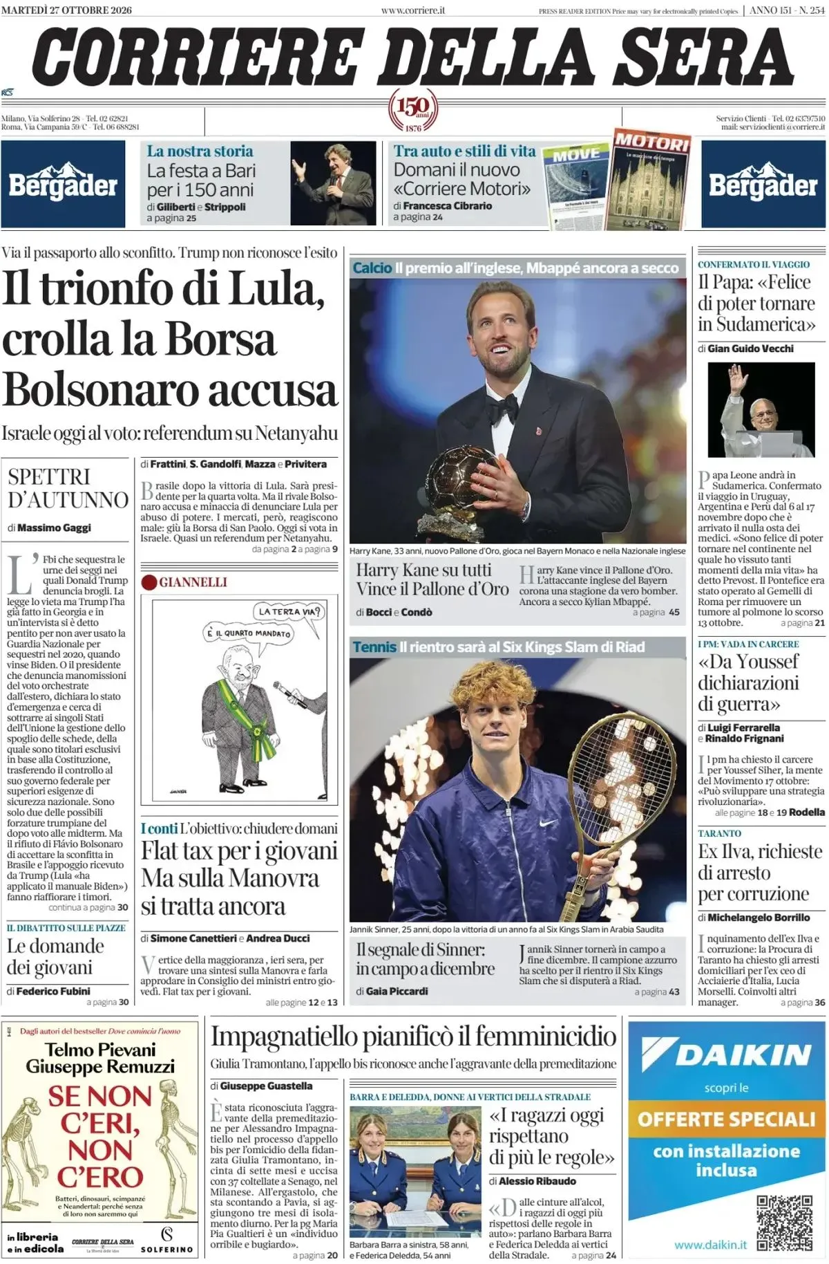 Prima-pagina-corriere-della-sera-edizione-di-oggi-27-10-2026