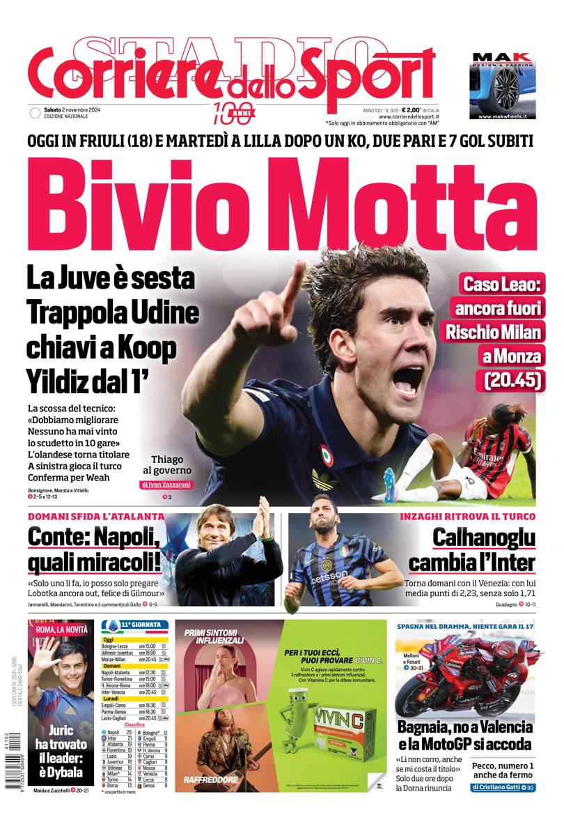 Prima-pagina-corriere-dello-sport-edizione-di-oggi-02-11-2024