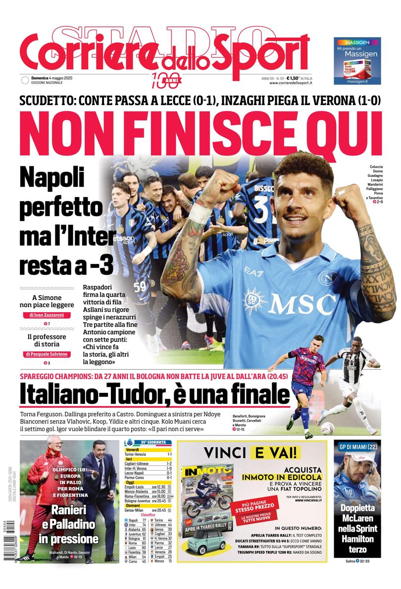 Prima-pagina-corriere-dello-sport-edizione-di-oggi-04-05-2025