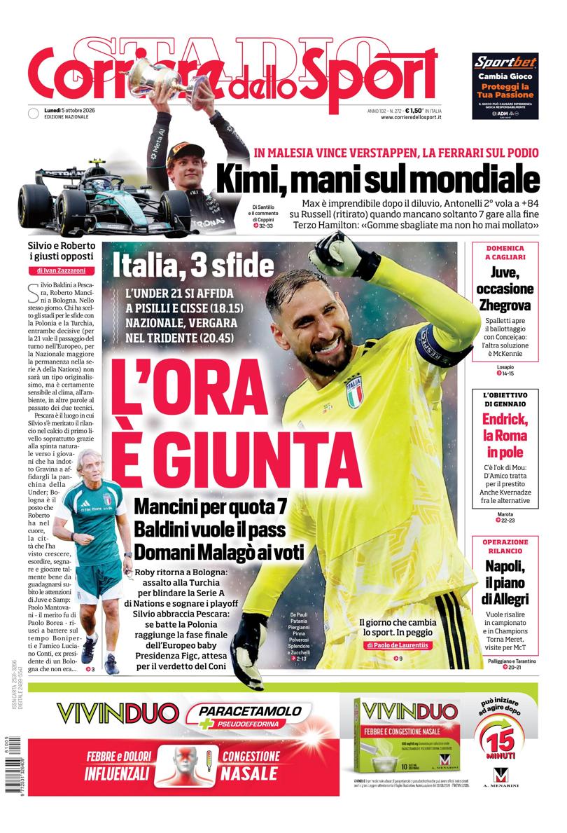 Prima-pagina-corriere-dello-sport-edizione-di-oggi-05-10-2026
