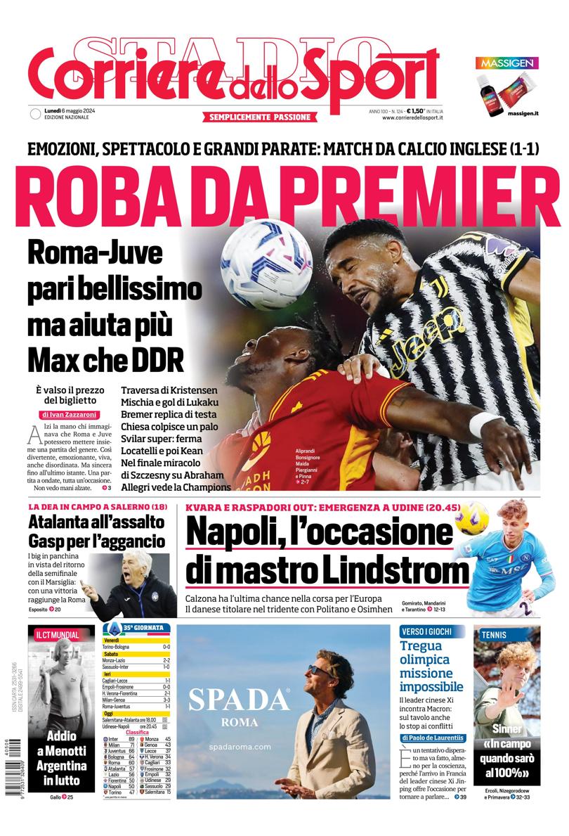 Prima-pagina-corriere-dello-sport-edizione-di-oggi-06-05-2024